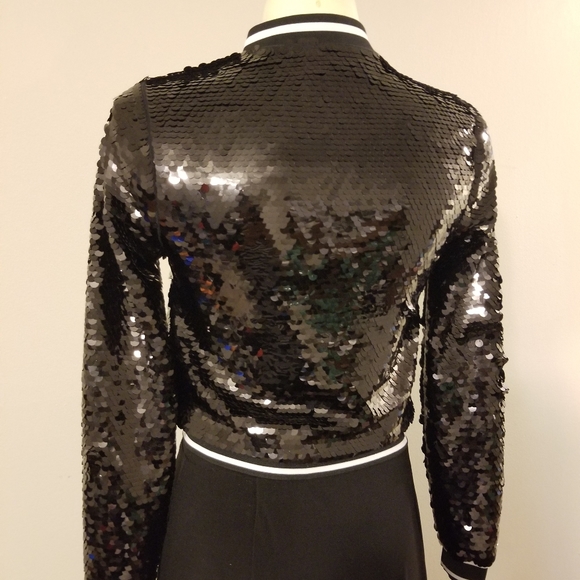 Black & White Bomber Jacket - Picture 3 of 7